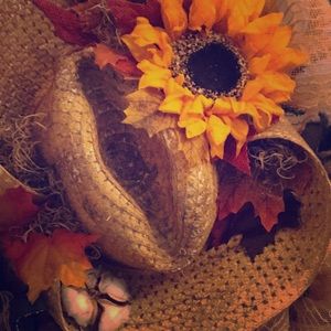 Fall, scarecrow inspired wreath.